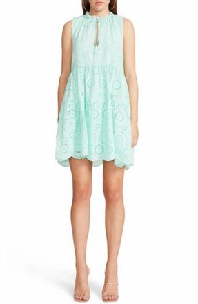 BB Dakota Papaya Flounce Dress In Bay Green