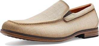 Stacy Adams Ridgely Moc Toe Slip-On Loafer Mens Shoes Natural : 11.5 M, Canvas