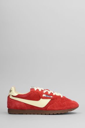 Autry Sneakers Windspin in camoscio rosso