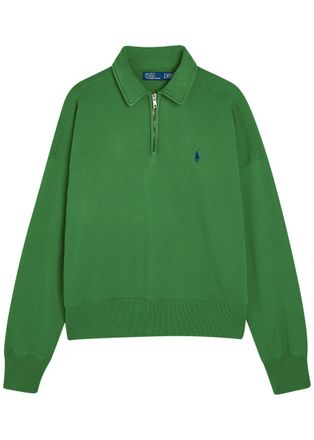 Polo Ralph Lauren Logo-embroidered Cotton-blend Polo Sweatshirt - Green - S (UK8-10 / S)