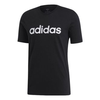 adidas Mens adidas Alphabet Logo Printing Round Neck Casual Short Sleeve Black T-Shirt EI4599