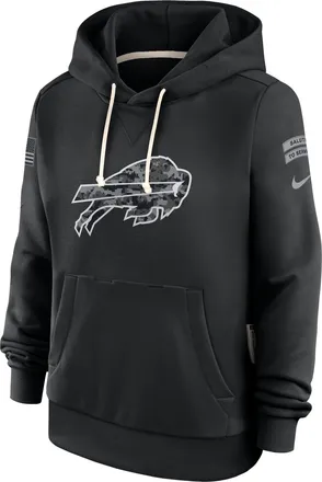 Nike Buffalo Bills Salute to Service Sideline Nike Womens Dri-FIT NFL Pullover Hoodie in Black | 03C300AA24-CYB