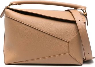 Loewe Puzzle tote bag - women - Leather/Cotton/Linen/Flax - One Size - Brown