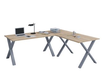 ebuy24 Vcm Vcm Escritorio De Madera Escritorio De Esquina Liso 190x130 L Forma Izquierda O Derecha Placa De Mesa De Trabajo 50 Cm De Profundidad Muebles De O