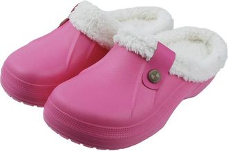 Generic GLDFW Women Men Fur Lined Clogs Memory Foam Warm Fuzzy Slippers Winter Waterproof Indoor Outdoor Comfortable Slippers