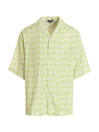 GCDS Light Green Regular Logo Shirt