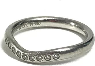 Tiffany & Co. Silver Platinum 950 Band Ring (Pre-Owned)