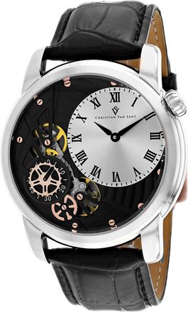 Christian Van Sant Mens Sprocket Auto-Quartz Silver Round 44mm