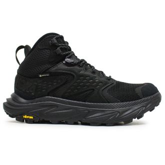 Hoka One One Hoka Anacapa 2 Mid GTX Nubuck Textile Womens High Top Trainers - Black Black - Size:UK 5.5