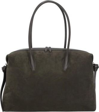 Yuzefi Tassen, Dames, Bruin, ONE Size, Leer, Large Brioche Duffle