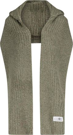 Maison Margiela Green Hooded Knit Scarf