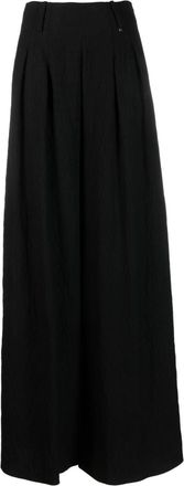 Nissa high-waisted flared trousers - women - Rayon/Nylon - 36 - Black