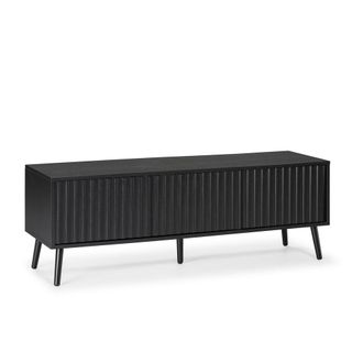 HOMN Mueble tv 3 puertas color negro