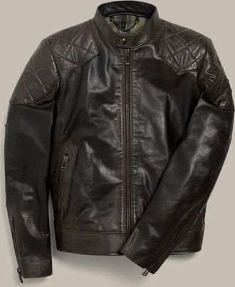 Belstaff Outlaw Icon Jacket Mens Hand Waxed Leather Black Size UK 34