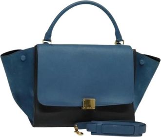 Celine Pre-owned Handbags, female, Blue, Size: ONE SIZE Pre-owned Vintage Leather Handbag