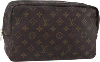 Louis Vuitton Pre-owned Vintage Canvas Clutch - Dames - Vintage Clutch - Bruin - ONE Size - Vintage