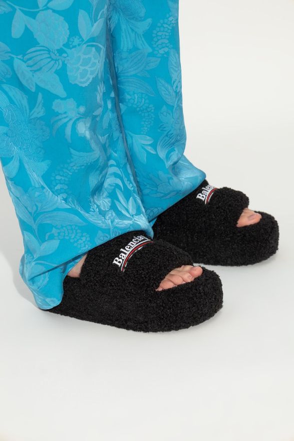 Slides With Logo, Womens, Black