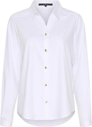BTF-CPH Btfcph - Bamboe Shirt - Dames - Blouses & Shirts - Wit - Maat: L Zijde
