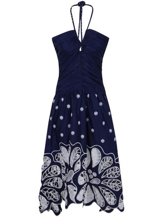 Farm Rio Dress Sleeveless Midi Bicolor Richilieur