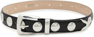 Khaite Benny Studded Leather Belt - Black - 90 (UK14/ L)