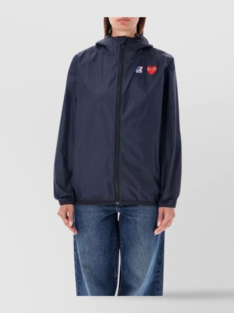Comme Des Gar&ccedil;ons zip hoodie embroidered detail