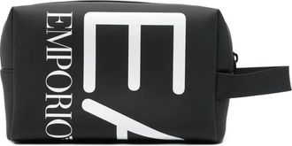 Emporio Armani Emporio Armani Ea7, Tassen, Dames, Zwart, ONE Size, Polyester, Zwarte Toilettas voor Volwassenen