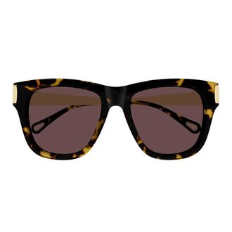 Chlo&eacute; Sunglasses Ch0349 S 003 Brown Gold/Purple Women