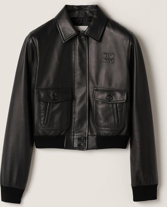 Miu Miu Nappa leather blouson jacket