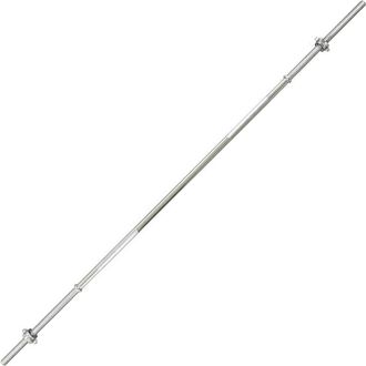 Trade Shop Trade Shop - Barra Bilanciere Lunghezza 120 Cm Antiscivolo Acciaio Cromato Palestra Fitness