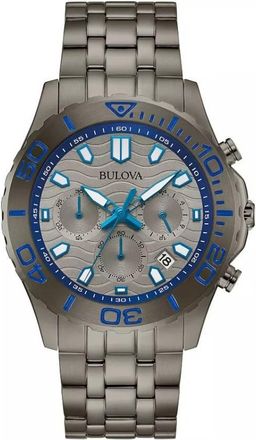 Bulova Chronograph Quartz Grey Dial Mens Watch 98B434