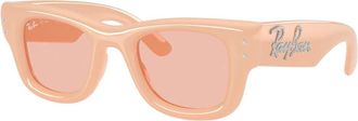 Ray-Ban Wayfarer Puffer - unisex - Accessoires - Roze - Maat: 47 MM Nylon