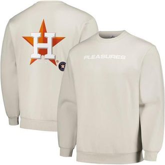Pleasures Mens PLEASURES Gray Houston Astros Ballpark Pullover Sweatshirt at Nordstrom, Size Small