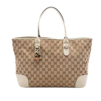 Gucci Pre-owned Tote Bags, female, Beige, Size: ONE SIZE Pre-owned The Heart Bit Tote Bag