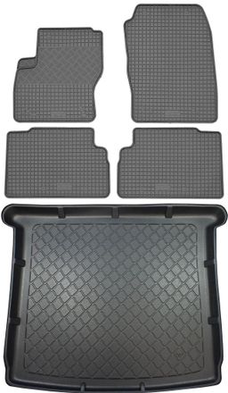 OEM Juego De Alfombrillas De Goma Para Coche Y Alfombrilla Para Maletero Para Ford Grand C-max Van (5 Puertas) A Partir De Noviembre De 2010