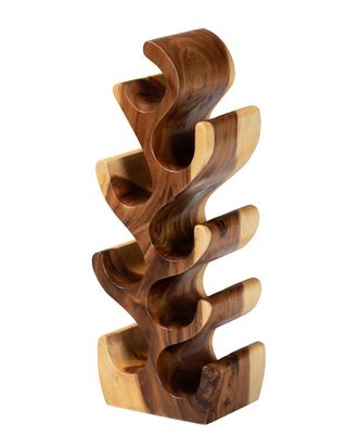 Baxton Studio Matana Suar Wood Wine Rack With 8-Bottle Capacity