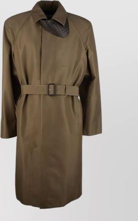 Bottega Veneta trench coat belted waist raglan sleeves
