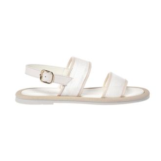 Baldinini Mesh Sandal - female - Baldinini - Flat Sandals - White - 5 1/2 UK - Shoes