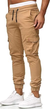 Generic Mens Casual Joggers Pants Cotton Drawstring Chino Cargo Pants for Hiking Outdoor Jogging Mens Cargo Pants Hiking Pants with 6 Pocket Lightweight Casua