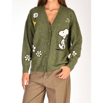 Saint Barth Oversized vest - Dames - Truien - Groen - Maat: Xs/S Wol