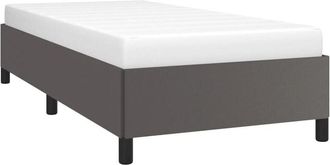 vidaXL Estructura De Cama Sin Colch&oacute;n Cuero Sint&eacute;tico Gris 80x200 Cm Vidaxl
