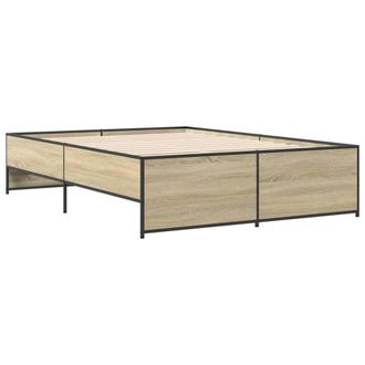 Berkfield Home Durable Bed Frame without Mattress Sonoma Oak 120x200 cm in Light Tan | Size: Small Double