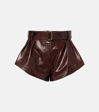 Magda Butrym Shorts in pelle con cintura
