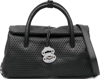 Zanellato Black Dotta Centauro Small Satchel