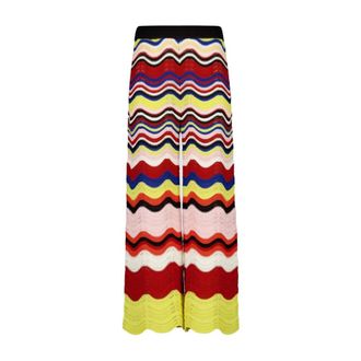La DoubleJ Chevron Katoenen Culotte Broek - Dames - Wijde Broeken - Veelkleurig - XS - Katoen - Broeken