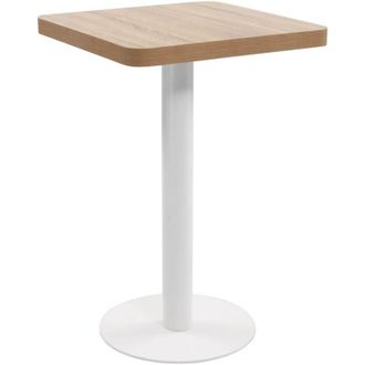 vidaXL Mesa De Bistr&oacute; Mdf Marr&oacute;n Claro 50x50 Cm Vidaxl