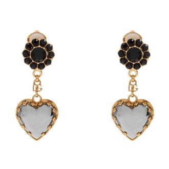 Dolce & Gabbana Orecchini a clip Sacro Cuore - - Accessories - Uomo - Giallo - ONE SIZE
