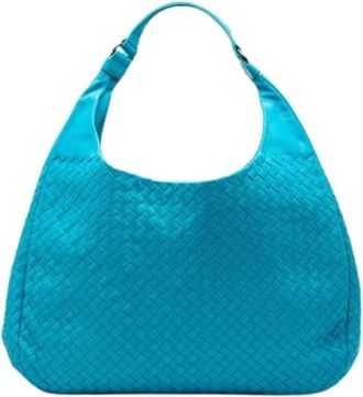 Bottega Veneta Pre-owned Shoulder Bags, female, Blue, Size: ONE SIZE Pre-owned The Campana Shoulder Bag