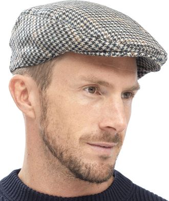 Tom Franks Adults Unisex Mens ladies Tweed Country Style Flat Cap Hat XL/XL 60cm Grey