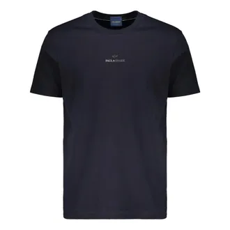 Paul & Shark Cotton crew neck T-shirt - male - Paul & Shark - T-Shirts - Blue - L - Tops