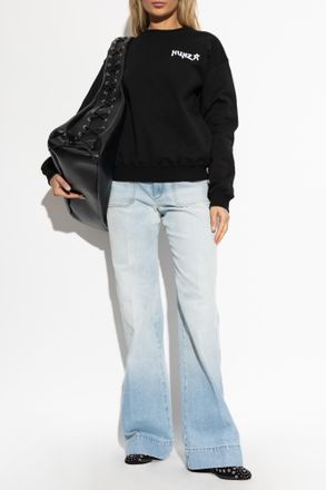 Hunza G Sweatshirt With Embroidered Logo, Womens, Black